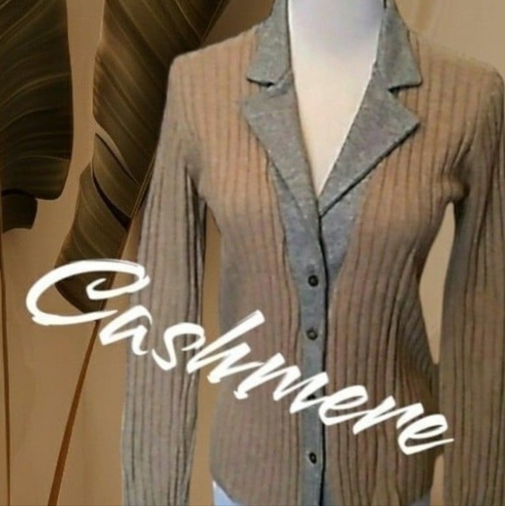 NWOT ITALIAN CASHMERE CARDIGAN SWEATER CAMEL TAN SMALL WOMENS SMALL NWOT